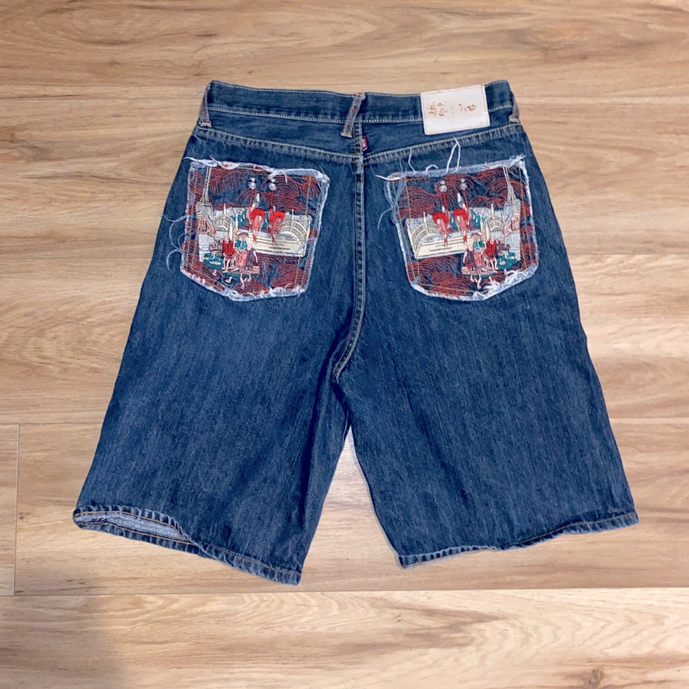 embroidered y2k jnco jorts